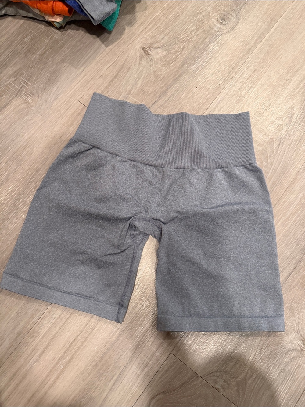 NVGTN Women's High-Waist Gray Bike Shorts